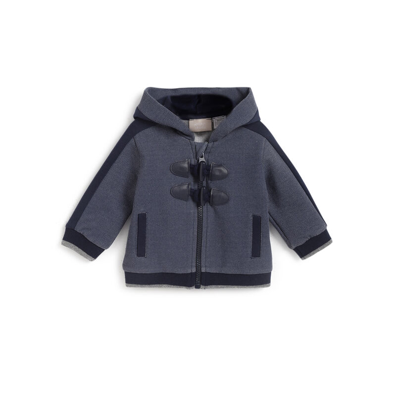 Boys Dark Blue Solid Jacket image number 0